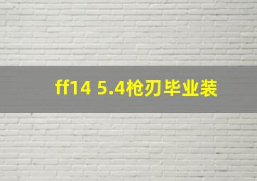 ff14 5.4枪刃毕业装